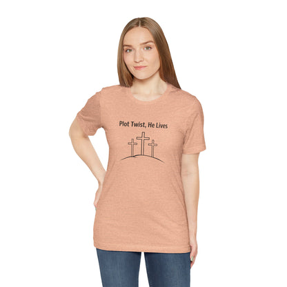 Christian T-Shirt "Plot Twist, He Lives" – Easter Resurrection Tee