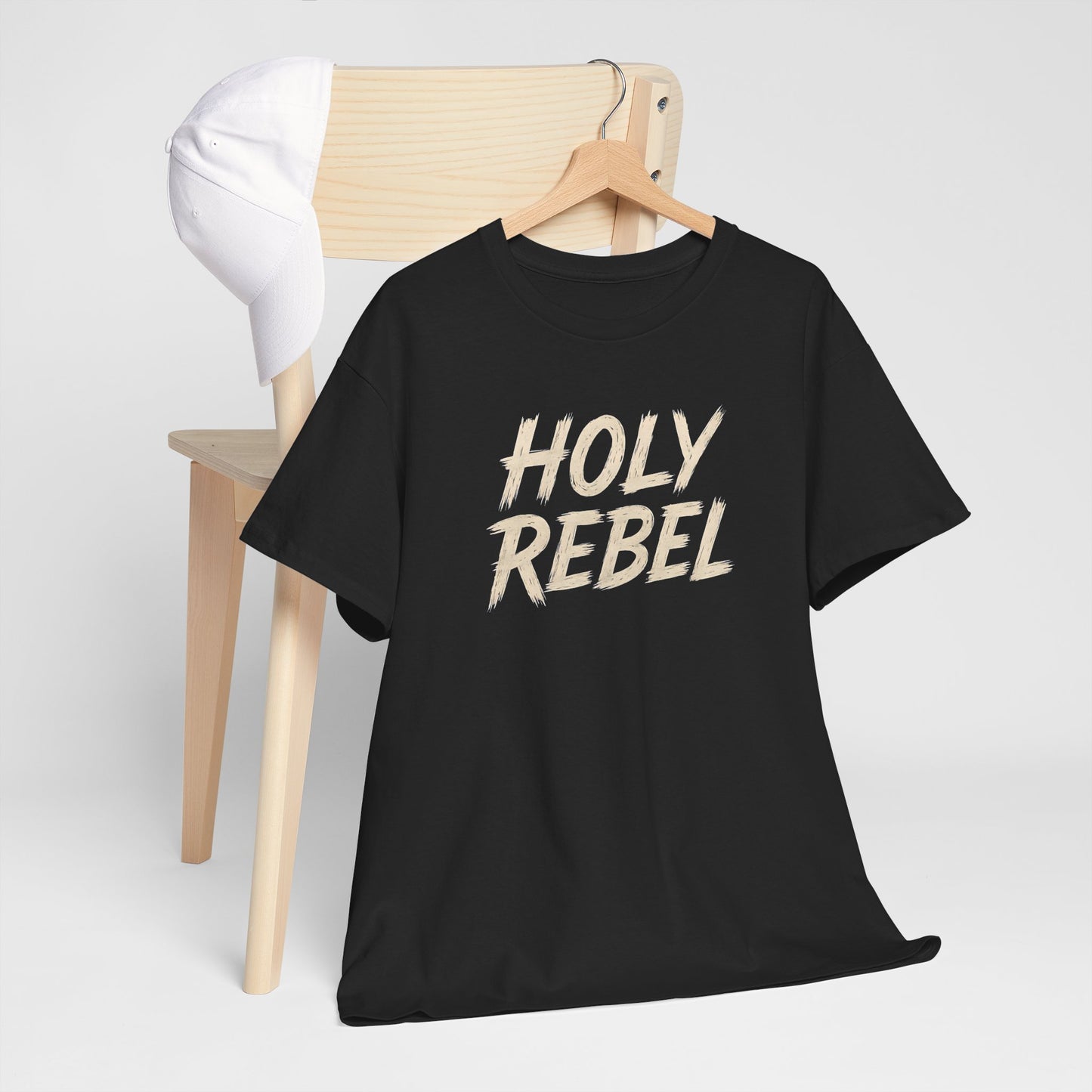 Holy Rebel Unisex Heavy Cotton Tee, Inspirational Christian T-Shirt, Unique Gift for Rebels, Faith-Based Apparel, Motivational Quote [...]