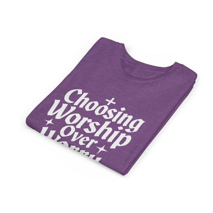 Youth Inspirational Tee - Choosing Worship Over Worry, Motivational Youth Shirt, Christian Apparel, Faith-Based Gift for Kids, [...]