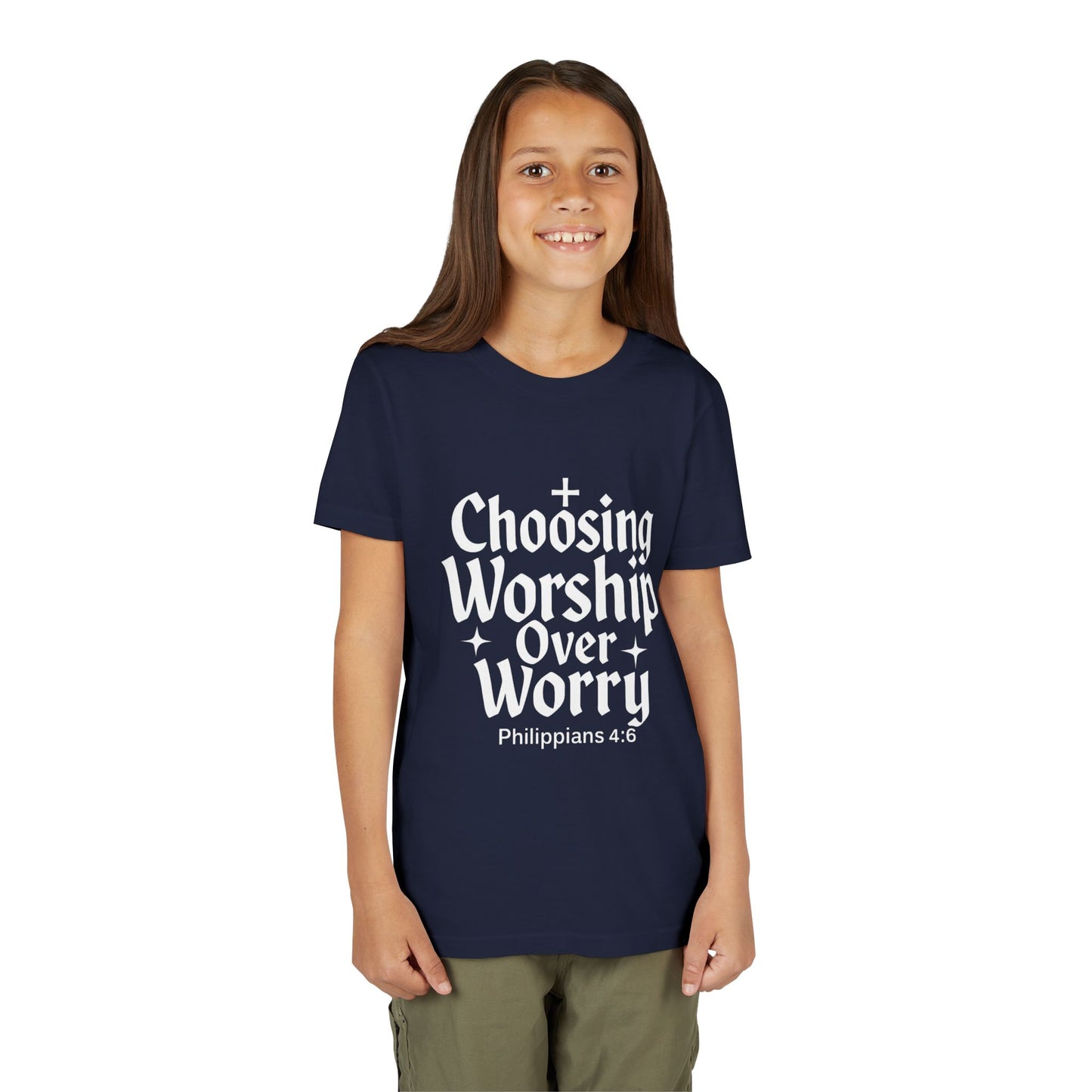 Youth Inspirational Tee - Choosing Worship Over Worry, Motivational Youth Shirt, Christian Apparel, Faith-Based Gift for Kids, [...]