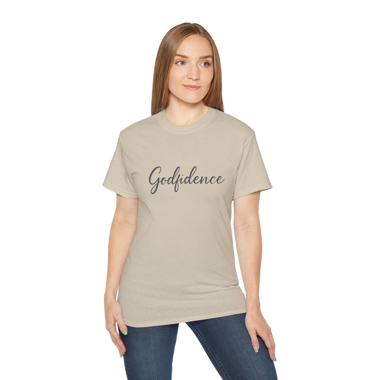 Godfidence Unisex Ultra Cotton Tee - Inspirational T-Shirt, Motivational Gift, Faith Apparel, Spiritual Wear, Casual Top