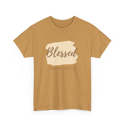 Blessed Unisex Heavy Cotton Tee, Inspirational Shirt, Faith-Based Apparel, Christian Gift, Everyday Casual Wear