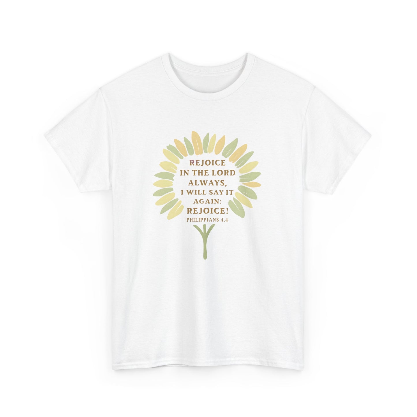 Joyful Faith Unisex Cotton Tee - Rejoice in the Lord, Christian Apparel, Inspirational Shirt, Gift for Believers, Summer Fashion
