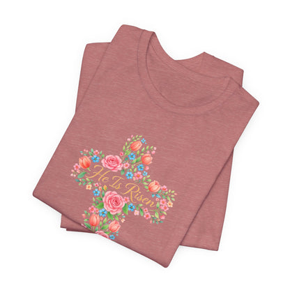 Floral Cross T-Shirt — Vintage Rose Faith Tee