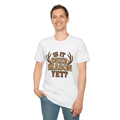 Deer Season T-Shirt, Unisex Softstyle Tee, Hunting Apparel, Outdoor Shirt, Fall Fashion, Gift for Hunters