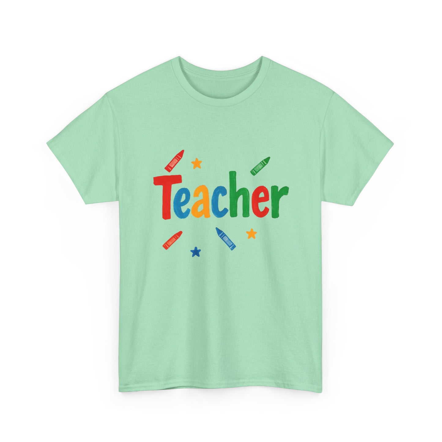 Colorful Teacher Appreciation Unisex Heavy Cotton Tee - Gifts for Educators, Back to School, Classroom, Birthday, Fun Teacher Shirt