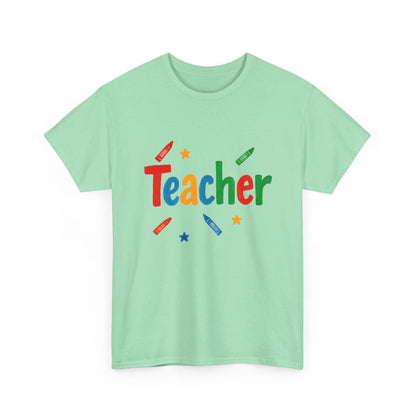 Colorful Teacher Appreciation Unisex Heavy Cotton Tee - Gifts for Educators, Back to School, Classroom, Birthday, Fun Teacher Shirt