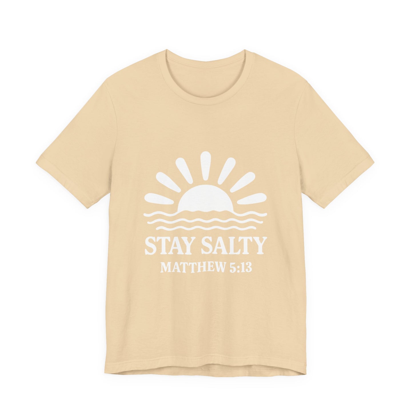 Stay Salty Unisex Short Sleeve Tee - Perfect for Beach Days, Casual Outings, Gifts, Summer Vibes, Bible Verse Apparel