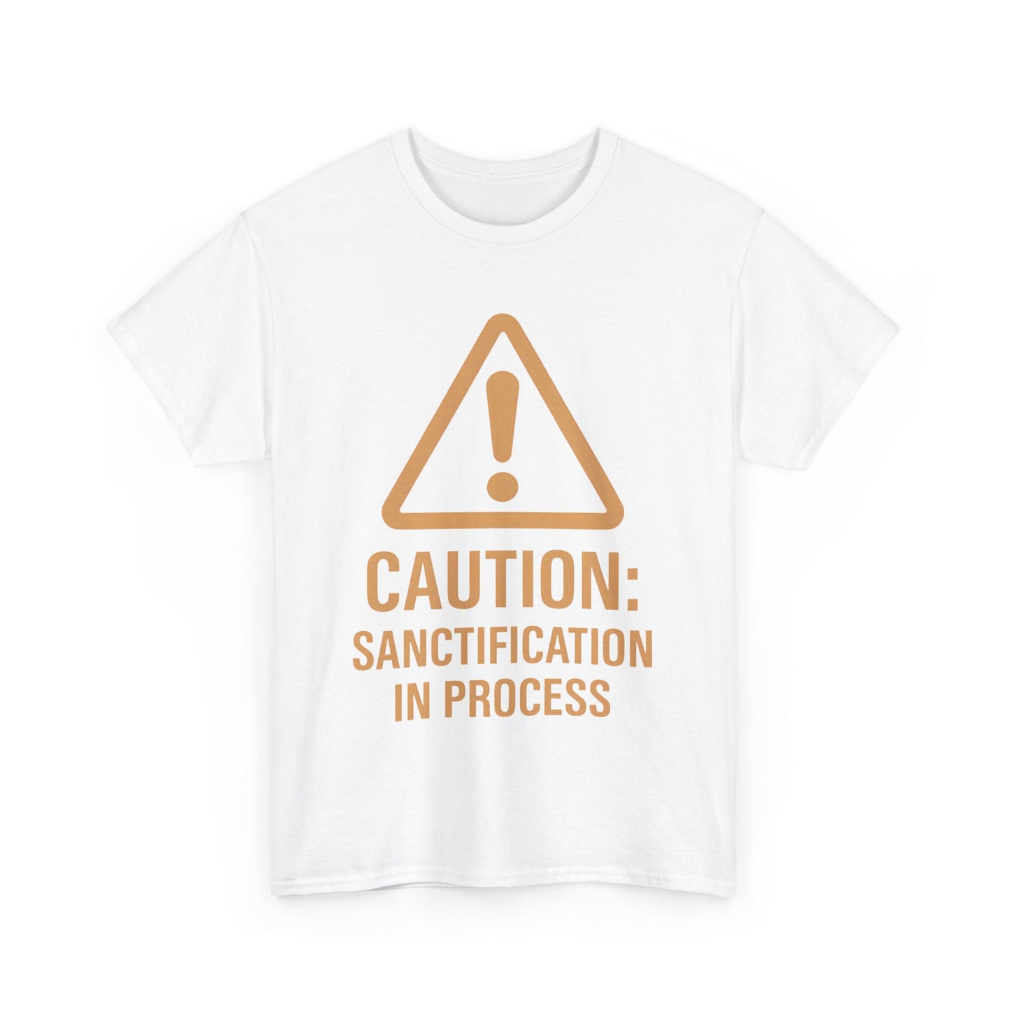 Caution Sanction Tee - Unisex Heavy Cotton T-Shirt for Casual, Gift, Humor, Christian Apparel, Everyday Wear