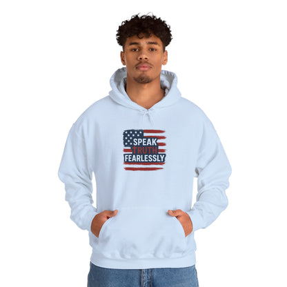 Unisex Hoodie with Empowering Message - Speak Truth Fearlessly | Motivational Sweatshirt for All Occasions, Gift Idea, Casual Wear, Activism