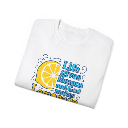 Life Gives Lemons Tee, Positive Quote T-Shirt, Unisex Cotton Shirt, Inspirational Gift, Casual Summer Wear, Lemonade Theme