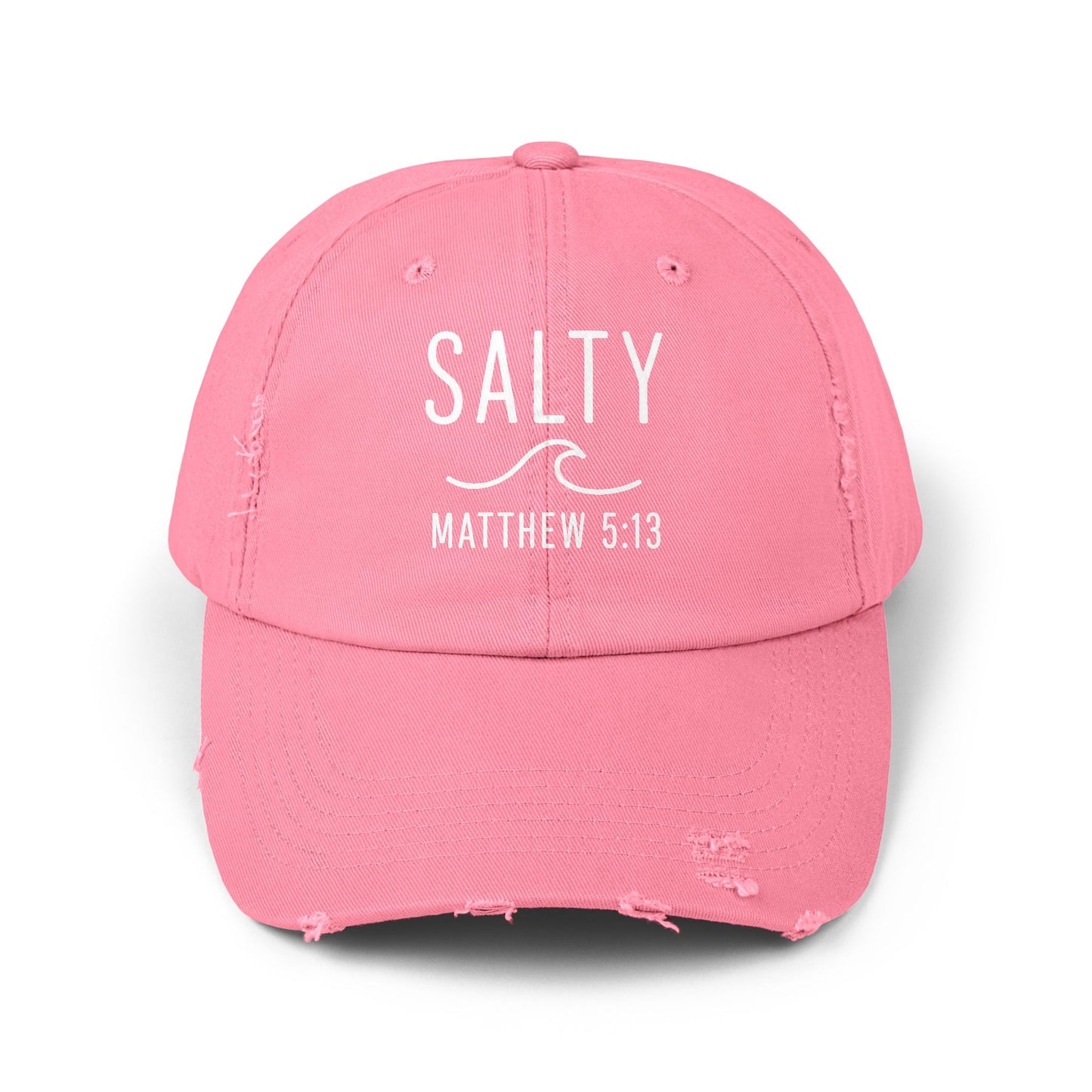 Salty Unisex Distressed Cap | Beach Vibes, Casual Wear, Gift for Him/Her, Summer Accessory, Faith-Based Fashion