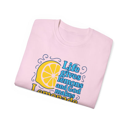 Life Gives Lemons Tee, Positive Quote T-Shirt, Unisex Cotton Shirt, Inspirational Gift, Casual Summer Wear, Lemonade Theme