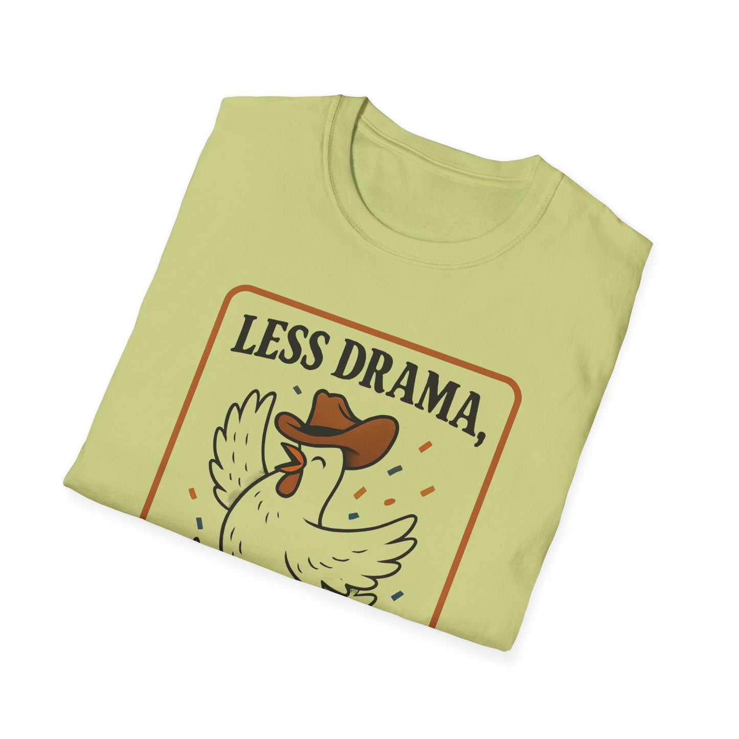 Less Drama, More Chickens Unisex T-Shirt – Fun Graphic Tee for Animal Lovers, Gift for Friends, Casual Wear, Farmhouse Style, Humorous Top