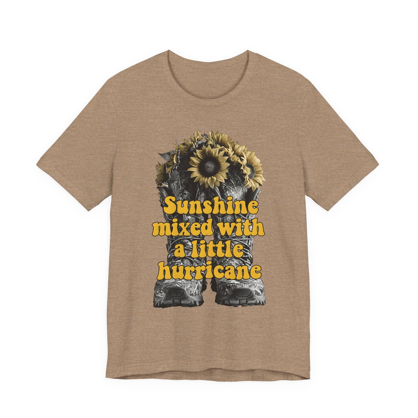Sunshine Hurricane Tee | Short Sleeve Unisex Shirt, Inspirational T-Shirt, Gift for Her, Summer Fashion, Cute Graphic Tee