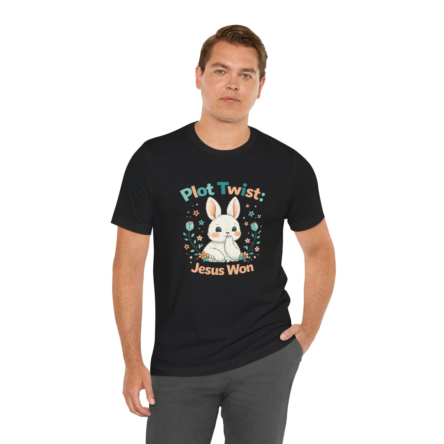 Easter Bunny 'Plot Twist: Jesus Won' Graphic Tee