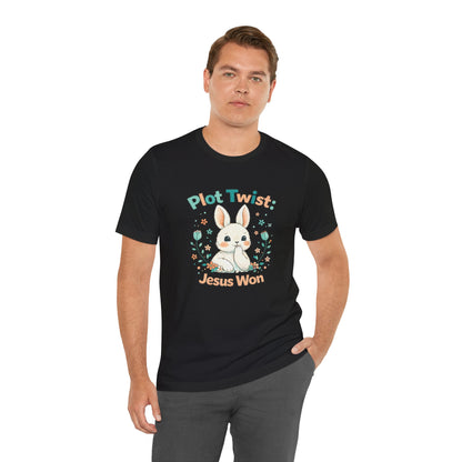Easter Bunny 'Plot Twist: Jesus Won' Graphic Tee