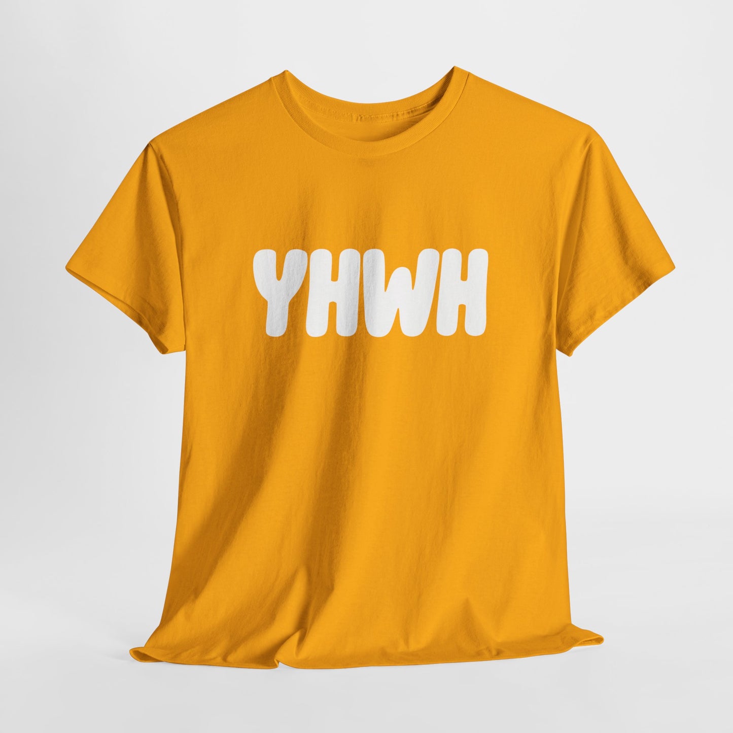 YHWH Unisex Heavy Cotton Tee, Spiritual T-Shirt, Casual Wear, Gift for Him/Her, Faith-Based Apparel, Trendy Everyday Tee