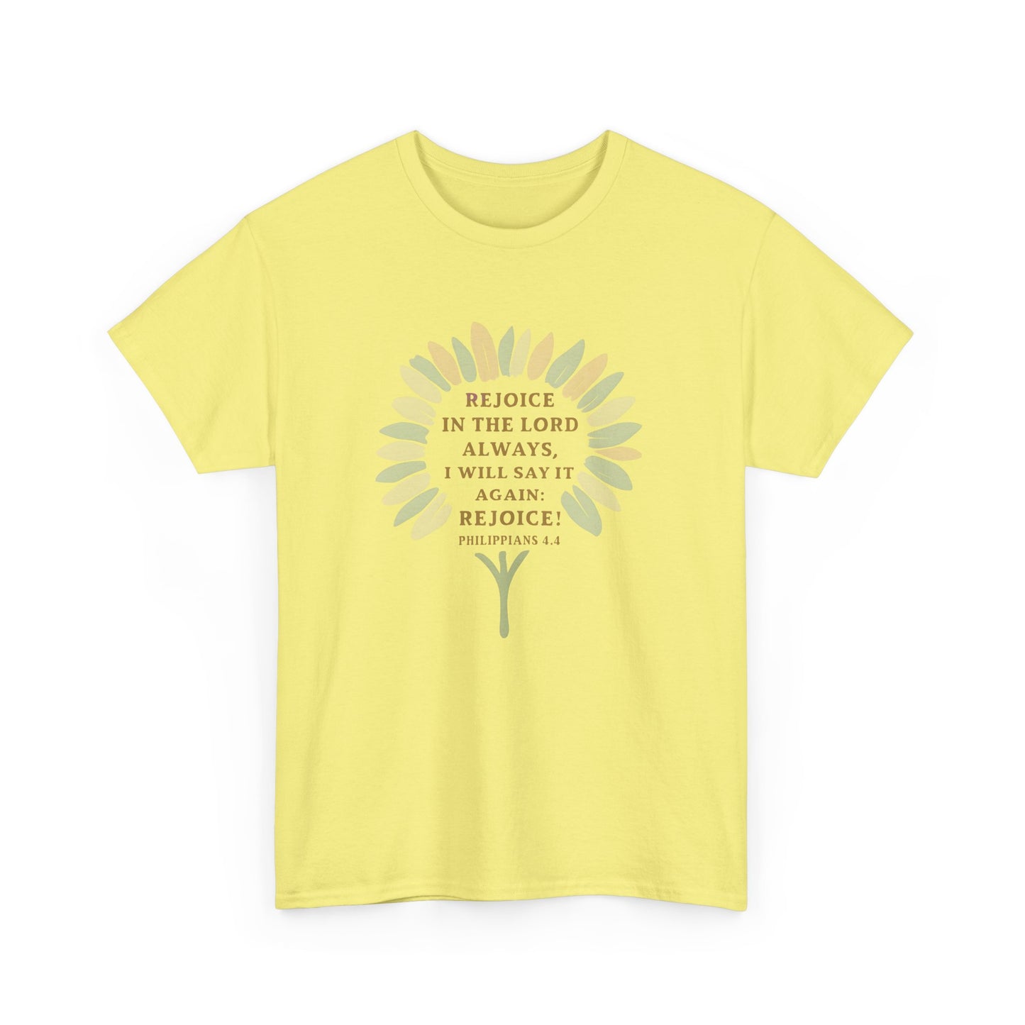 Joyful Faith Unisex Cotton Tee - Rejoice in the Lord, Christian Apparel, Inspirational Shirt, Gift for Believers, Summer Fashion