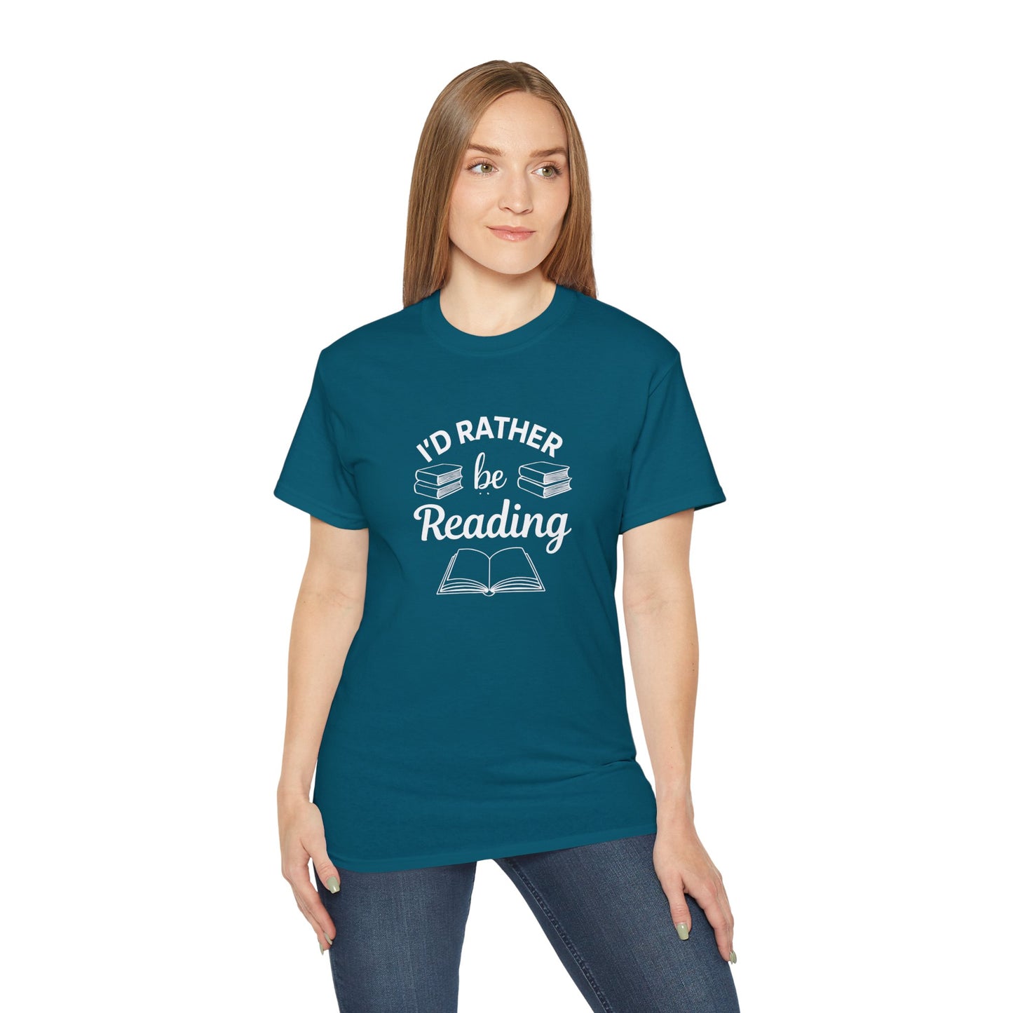 Reading Lover T-Shirt — "I'd Rather Be Reading" Graphic Tee for Bookworms