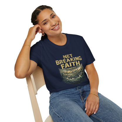 Net Breaking Faith T-Shirt — Vintage Fishing Faith Graphic Tee