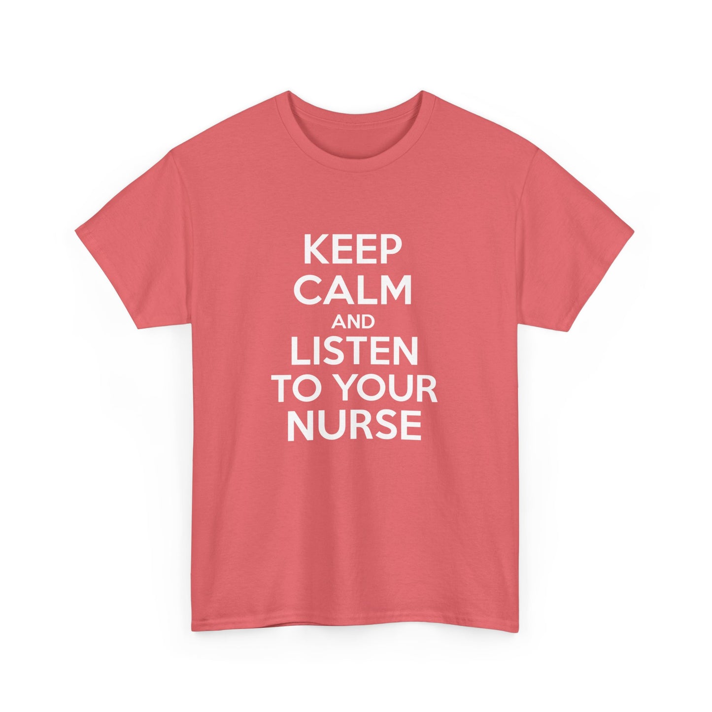 Keep Calm Nurse Tee, Unisex Heavy Cotton Tee, Funny Nurse Gift, Nursing Apparel, Healthcare Worker Shirt