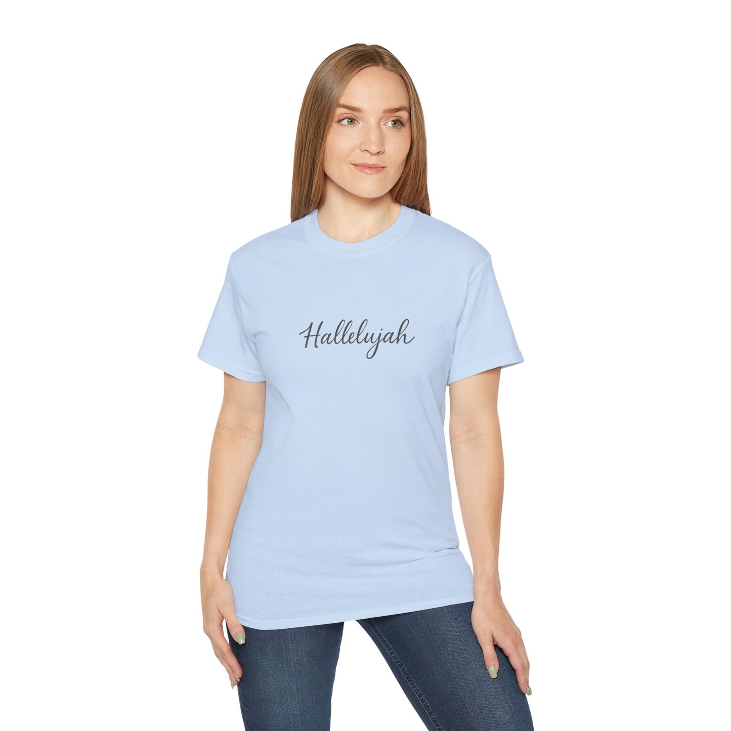 Hallelujah Unisex Ultra Cotton Tee - Casual Graphic Shirt, Faith-Based Apparel, Gifts for Christian Friends, Spring Fashion, [...]