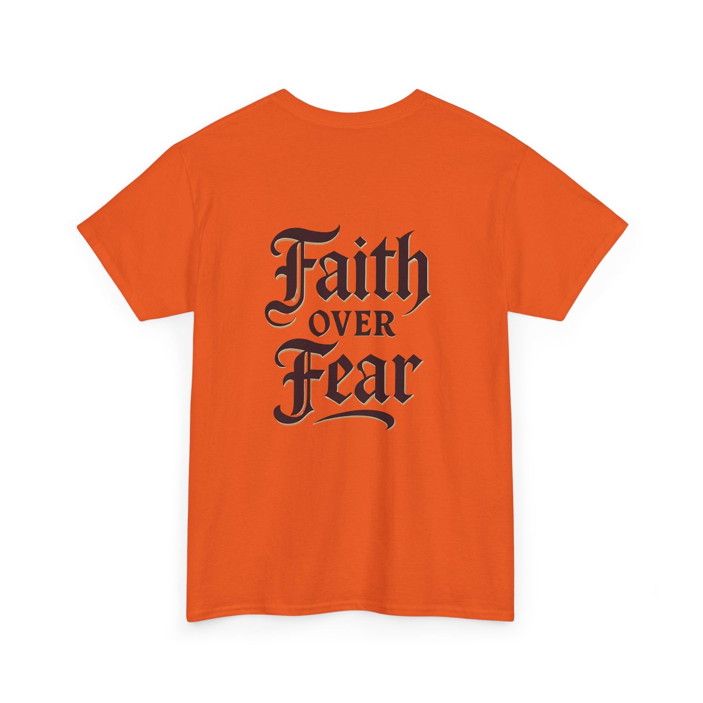 Faith Over Fear Unisex Heavy Cotton Tee | Inspirational Apparel, Motivational Shirt, Everyday Wear, Gift for Him/Her, Casual Tee