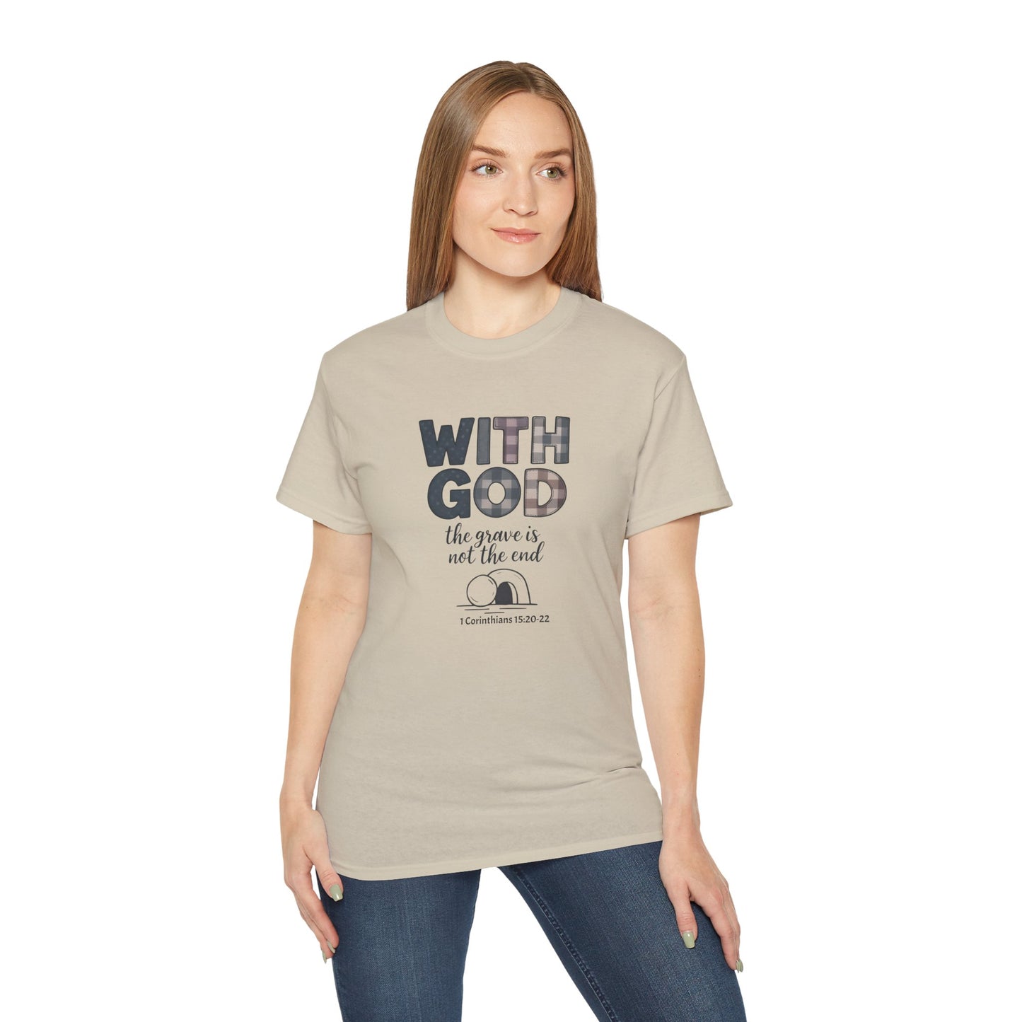 Inspirational Christian T-Shirt | With God, Faith Apparel, Gift for Him, Gift for Her, Religious Tee
