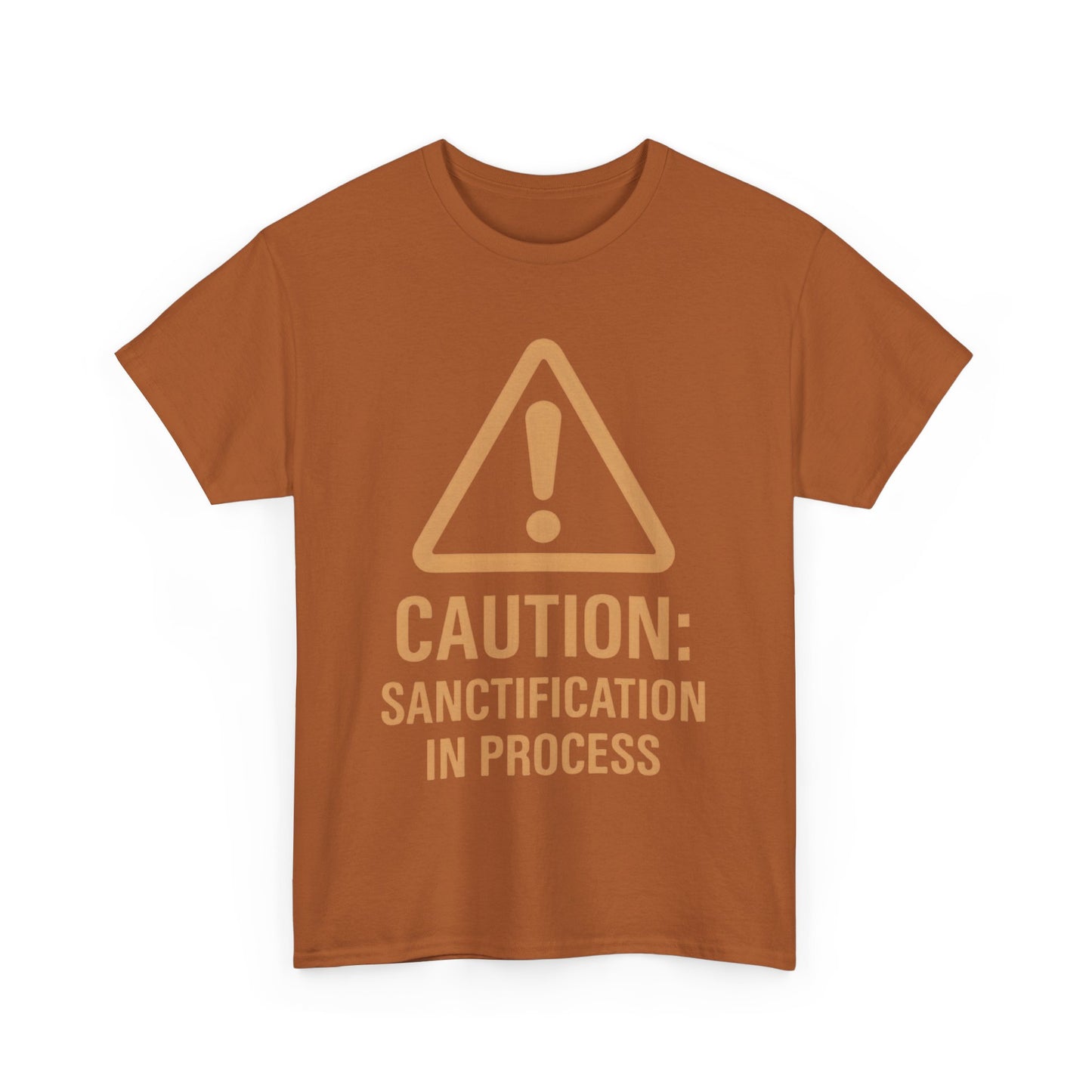 Caution Sanction Tee - Unisex Heavy Cotton T-Shirt for Casual, Gift, Humor, Christian Apparel, Everyday Wear