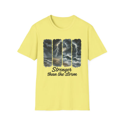 Inspirational Unisex T-Shirt - Stronger than the Storm, Motivational Tee, Gift for Him/Her, Casual Wear, Comfortable Apparel