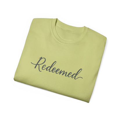 Redeemed Unisex Ultra Cotton Tee, Inspirational Shirt, Faith-Based Apparel, Christian Clothing, Everyday Casual Wear