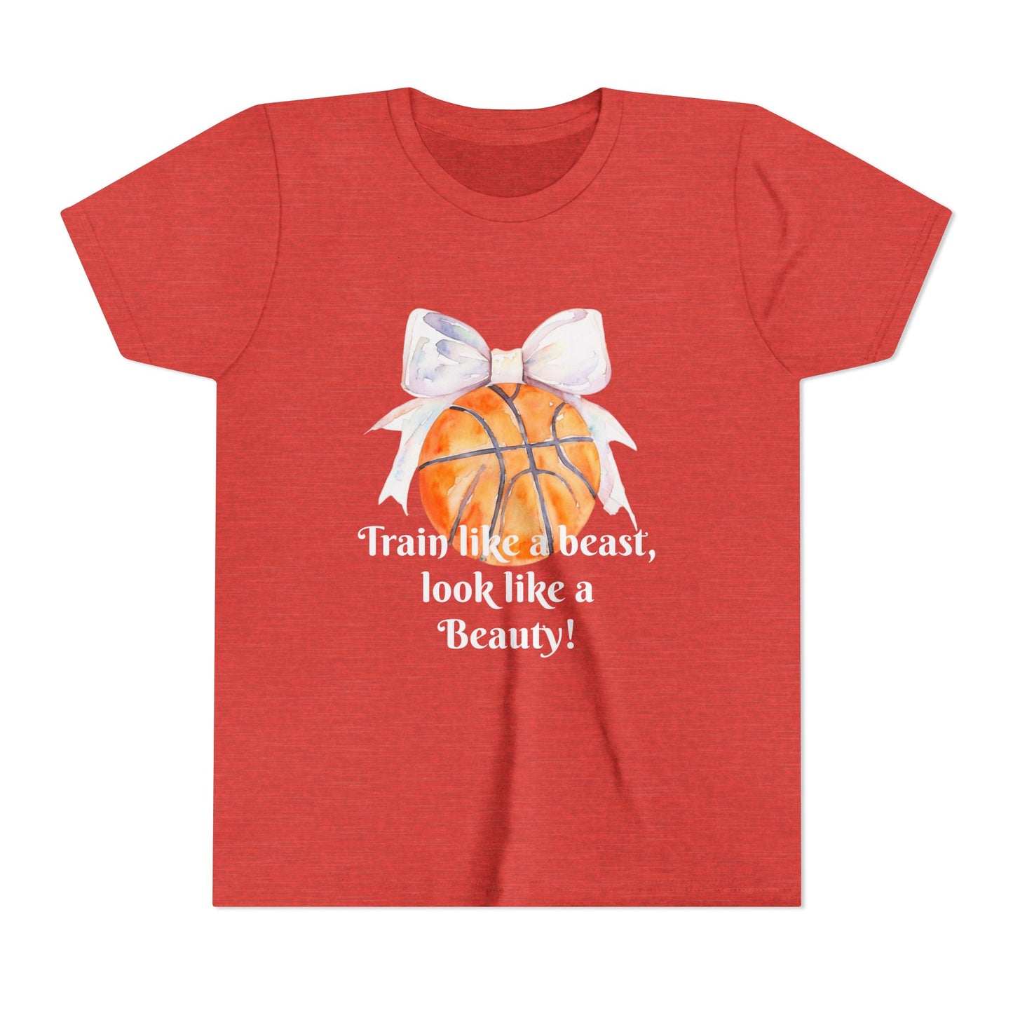 Basketball Motivational Tee for Kids, Youth Athletic Shirt, Sporty Fashion for Girls, Team Spirit Wear, Unique Gift for Young Athletes