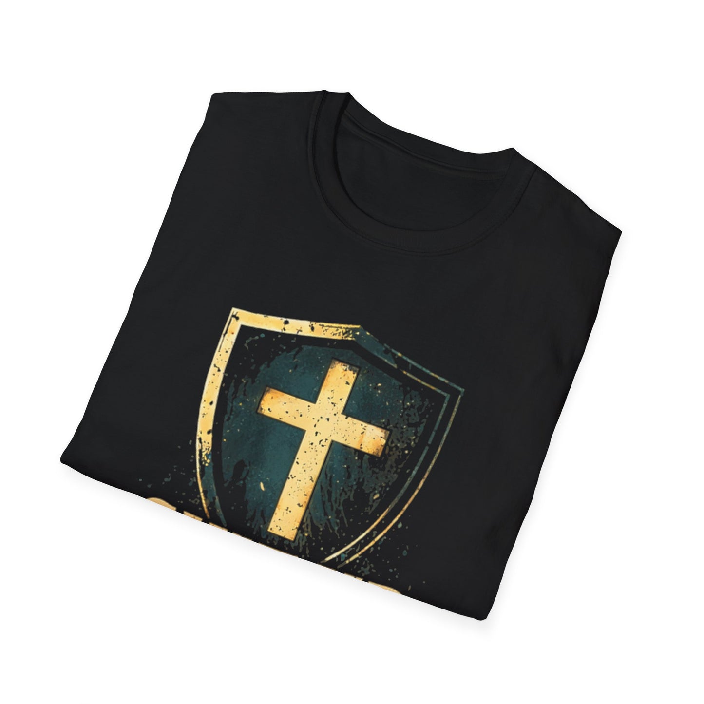 Suit Up T‑Shirt — Christian Cross Shield Tee (Ephesians 6:11)