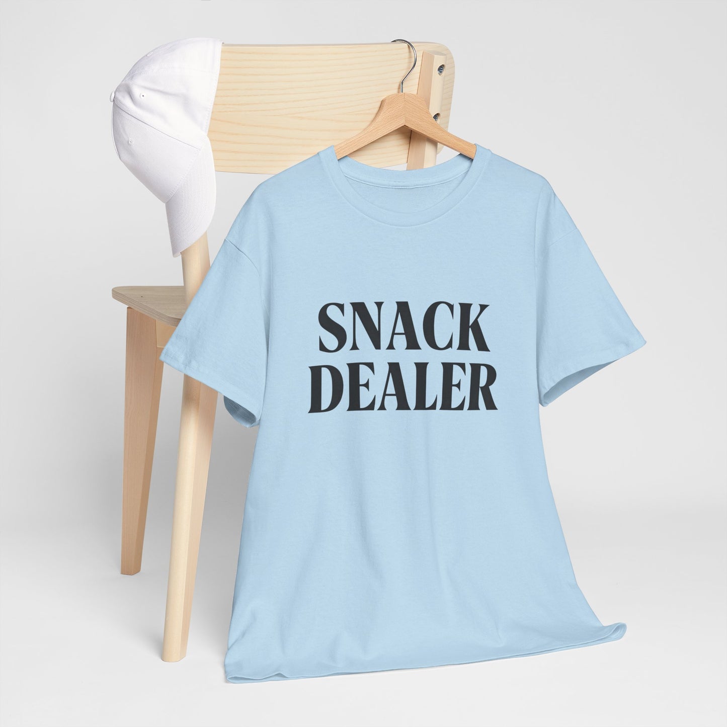 Snack Dealer Unisex Heavy Cotton Tee | Funny Shirt for Food Lovers, Casual Wear, Gift for Chefs, Snack Enthusiasts, Unique Apparel