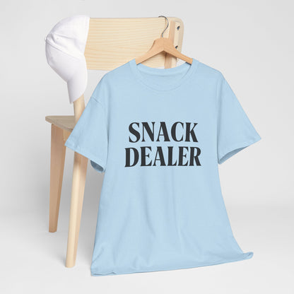Snack Dealer Unisex Heavy Cotton Tee | Funny Shirt for Food Lovers, Casual Wear, Gift for Chefs, Snack Enthusiasts, Unique Apparel