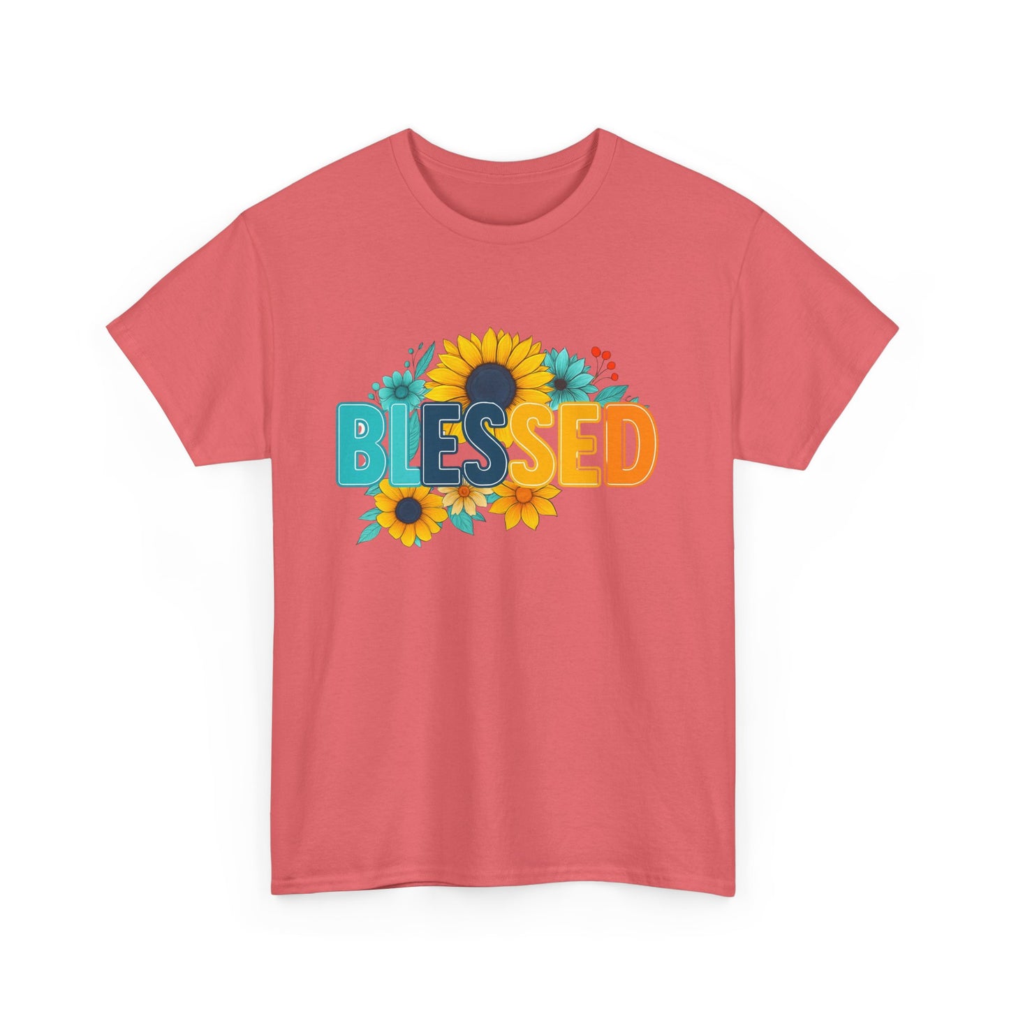 Blessed Sunflower Unisex Tee, Inspirational Shirt, Casual Gift, Everyday Wear, Spring Fashion, Faith-Based Apparel