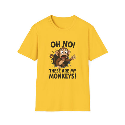 Funny Monkey T-Shirt, Family Reunion Gift, Birthday Humor Shirt, Animal Lover Apparel, Casual Wardrobe Staple