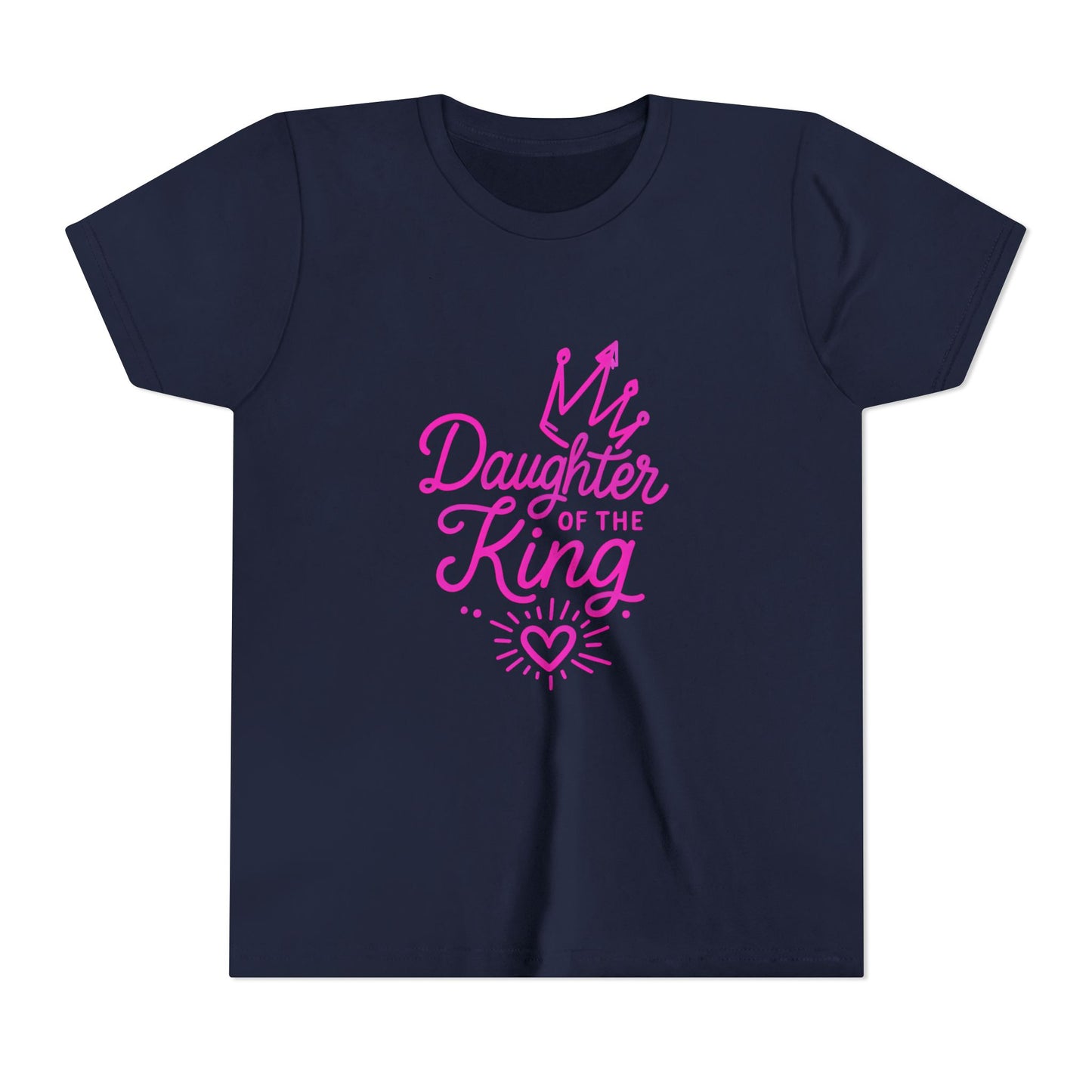 Daughter of the King Youth Tee, Faith Inspired T-Shirt, Christian Apparel for Kids, Birthday Gift, Scripture Tee, Encouraging Youth Shirt