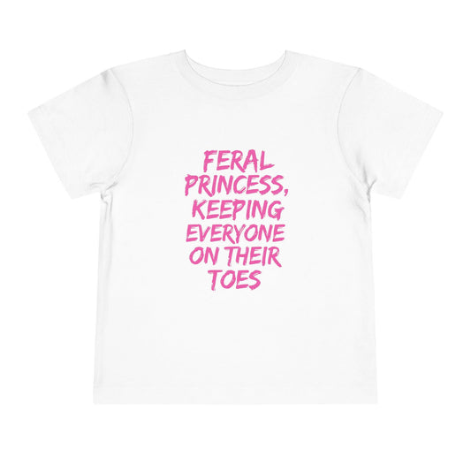 Feral Princess Toddler Tee, Funny Kids Shirt, Birthday Gift, Playtime Outfit, Toddler Fashion, Gift for Little Girls