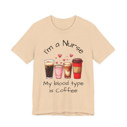 Funny Nurse Coffee Tee - I'm a Nurse My Blood Type is Coffee Shirt, Gift for Nurses, Coffee Lover T-Shirt, Healthcare Humor Apparel, [...]