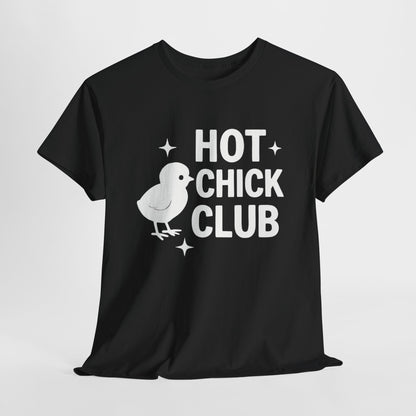 Hot Chick Club Unisex Heavy Cotton Tee, Fun Graphic T-Shirt for Trendy Women, Cute Casualwear, Perfect Gift for Chick Friends, Summer [...]