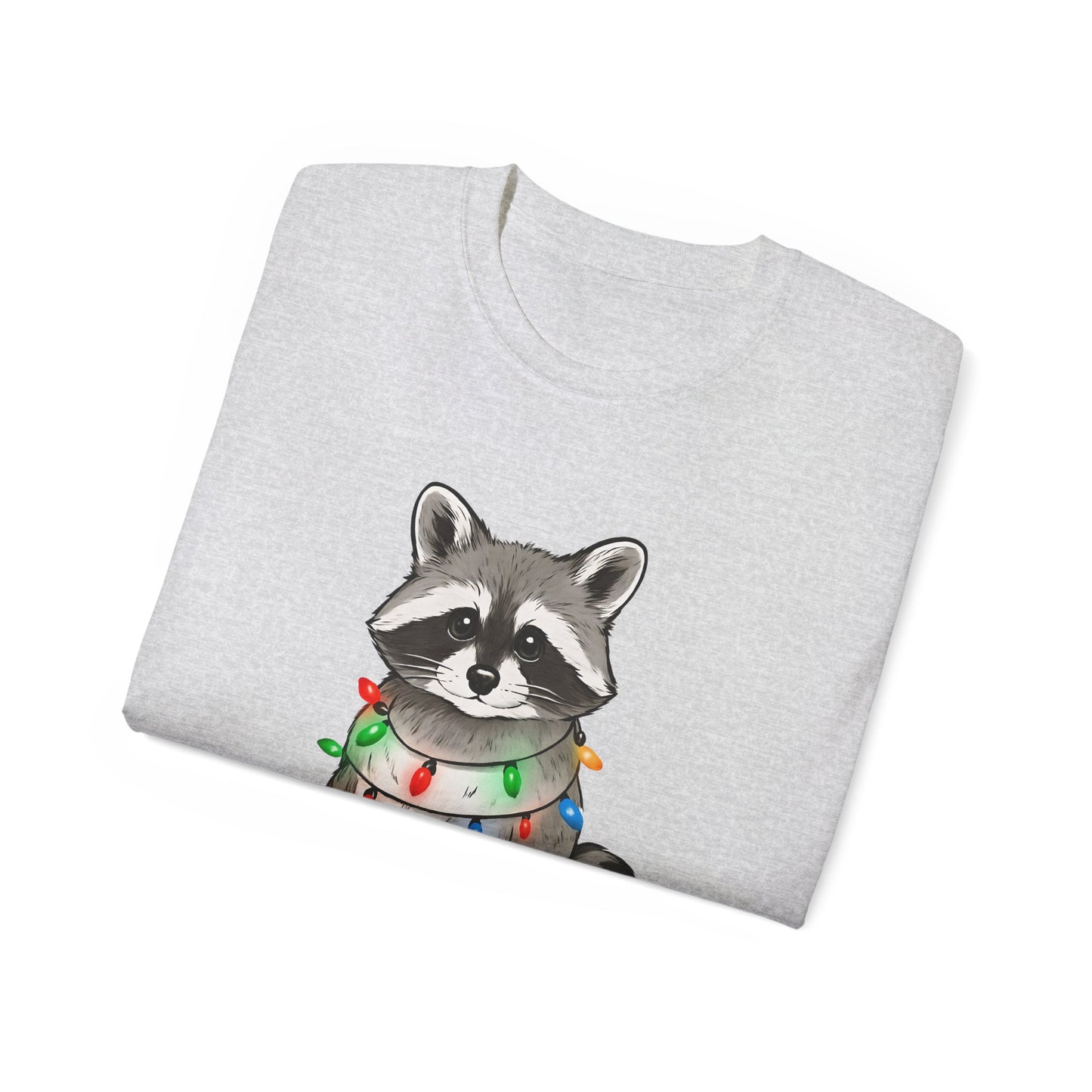 Festive and Feral Raccoon Christmas Tee