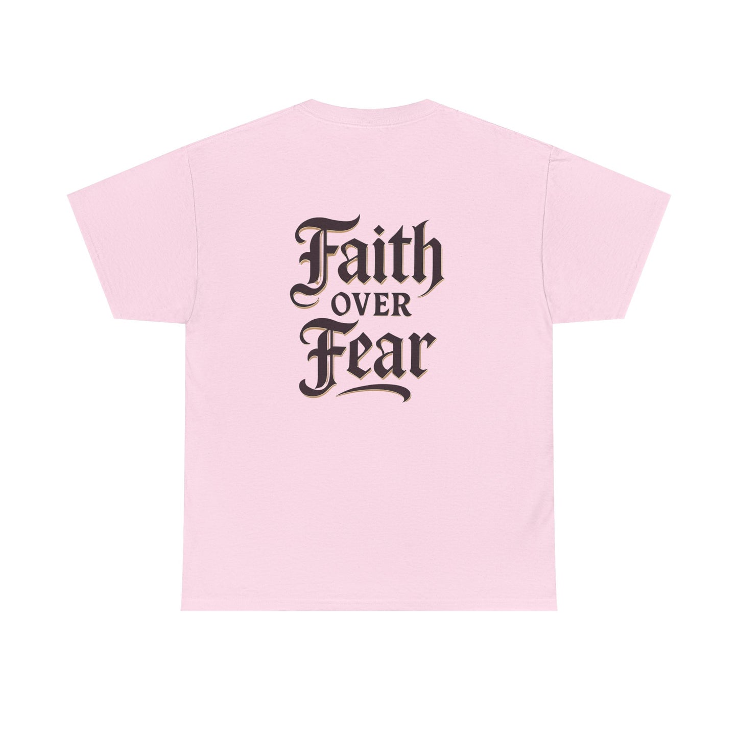 Faith Over Fear Unisex Heavy Cotton Tee | Inspirational Apparel, Motivational Shirt, Everyday Wear, Gift for Him/Her, Casual Tee
