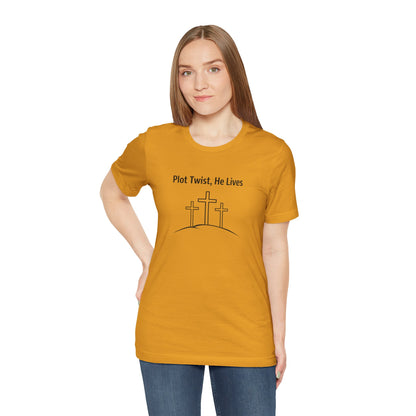 Christian T-Shirt "Plot Twist, He Lives" – Easter Resurrection Tee