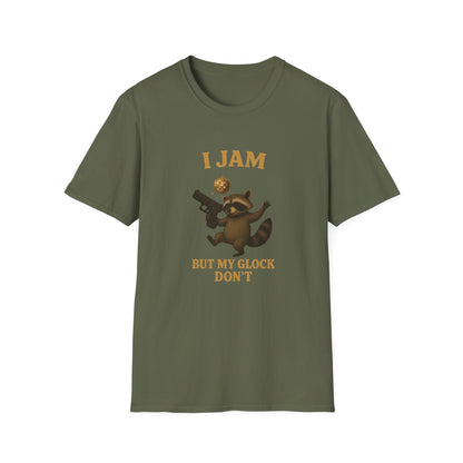 Funny Raccoon “I Jam But My Glock Don't” T-Shirt