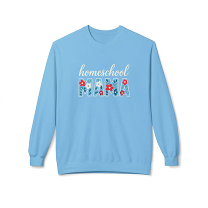 Homeschool Mama Sweatshirt — Floral Pattern Teacher Mom Crewneck