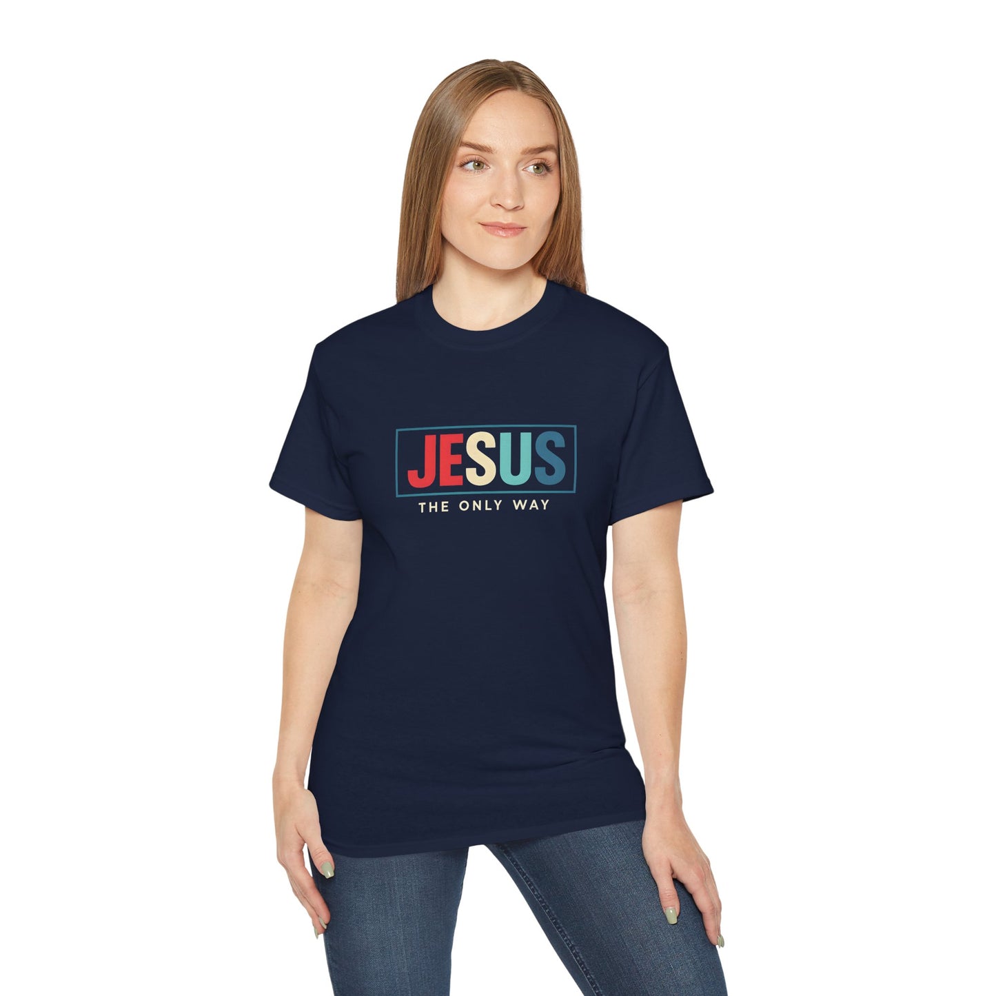 Jesus The Only Way Unisex Ultra Cotton Tee for Faith-based Casual Wear, Comfortable T-Shirt for Everyday, Christian Apparel, Gift for [...]