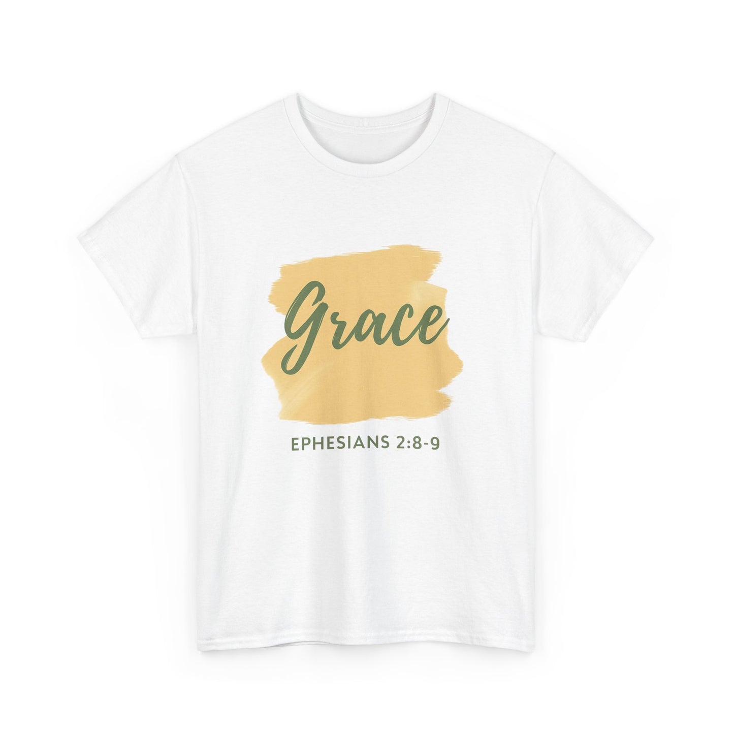 Inspiring Unisex Heavy Cotton Tee - Grace Ephesians 2:8-9, Christian Apparel, Faith-Based Gift, Everyday Wear, Relaxed Fit Tee