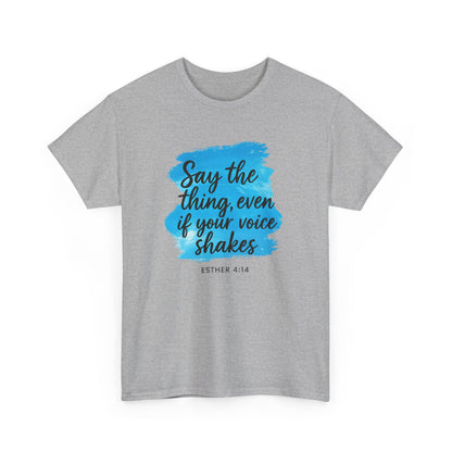 Motivational Quote Tee, Inspirational Cotton Shirt, Unisex Graphic Tee, Voice Empowerment Shirt, Gift for Writers, Encouragement Top